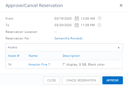 Cancel reservation request