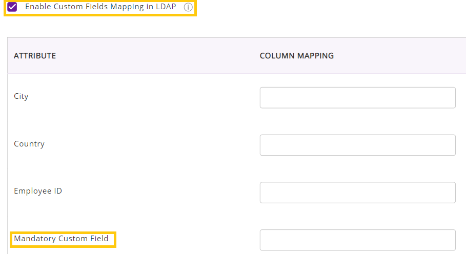 custom fields mapping