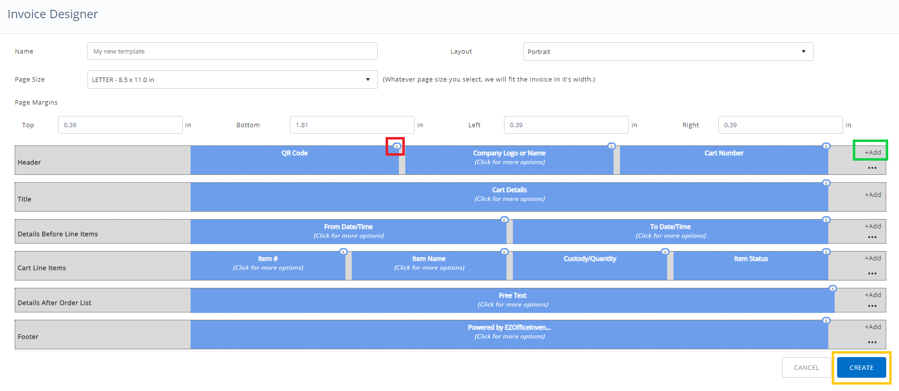 My new cart template