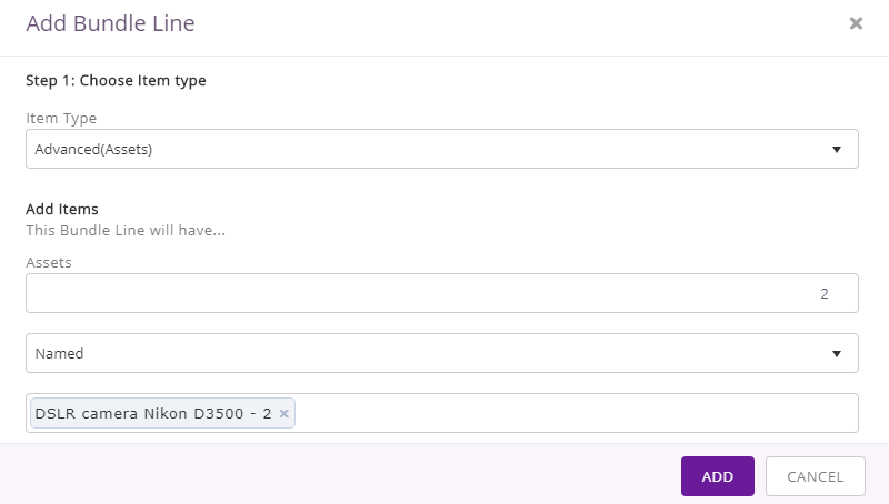 add bundle line item