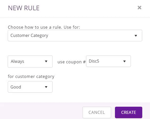 customer category rule