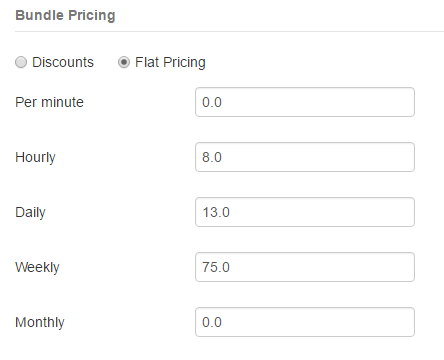 Flat pricing for bundles