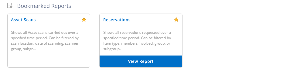 bookmarked reports 