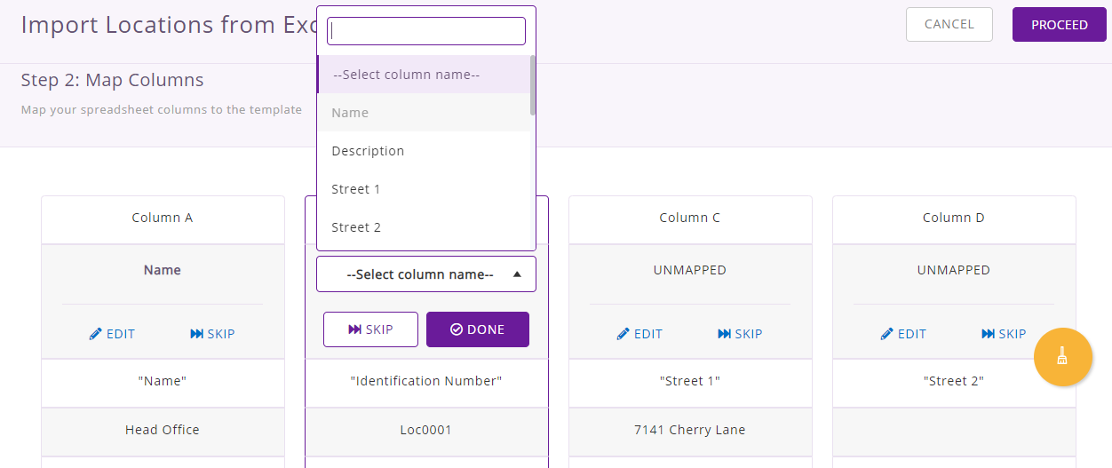 import locations