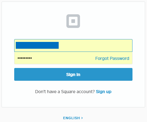 square login page