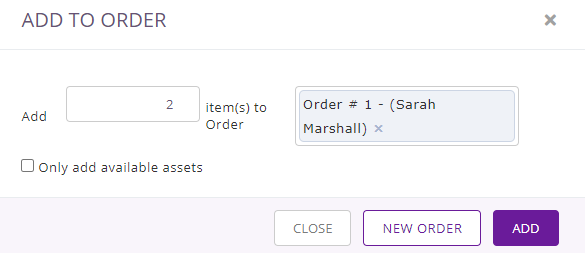 add all items to the order