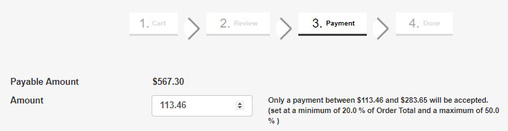 payment range - price