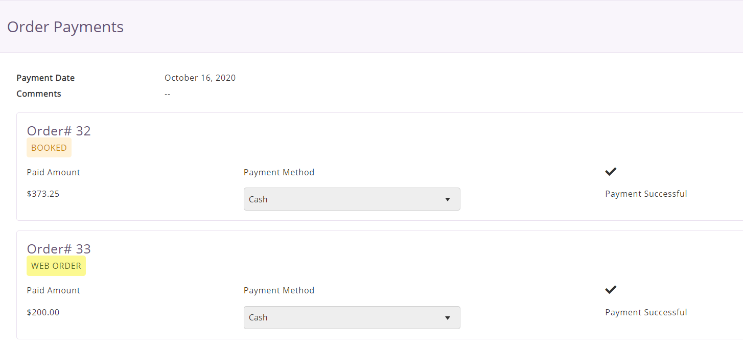 Order Payments