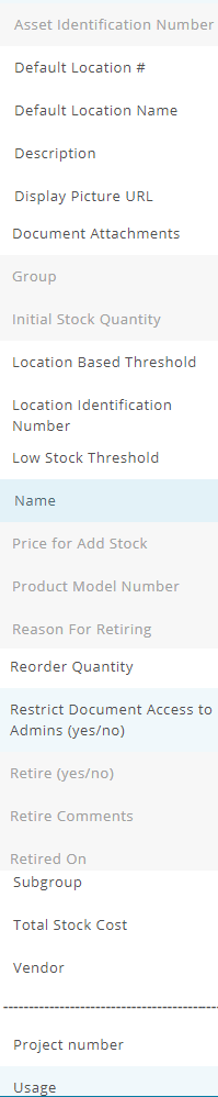 Adding Asset Stock