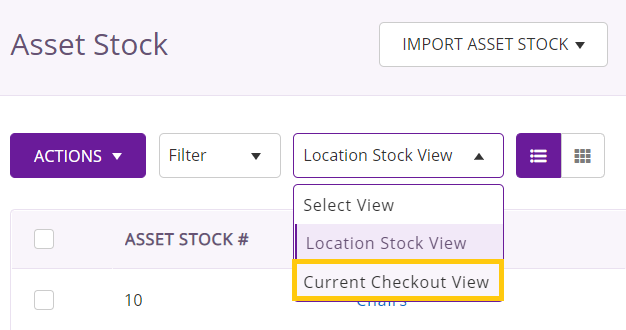 current checkout view