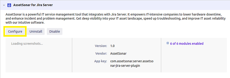 Install AssetSonar For Jira SD Server 1