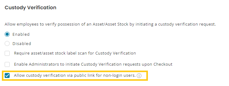 Custody verification for non-login users 1