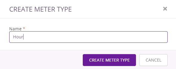 2. create usage meter type