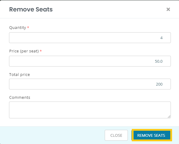 Reduce seats from software license 2