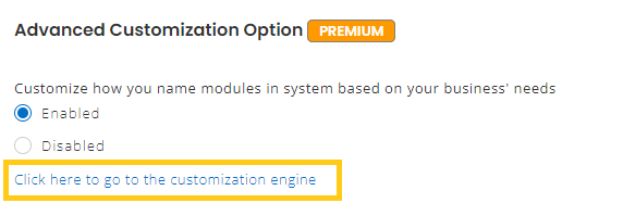 Customization engine