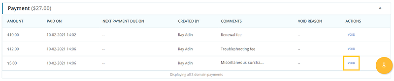 Managing Domain payments 4
