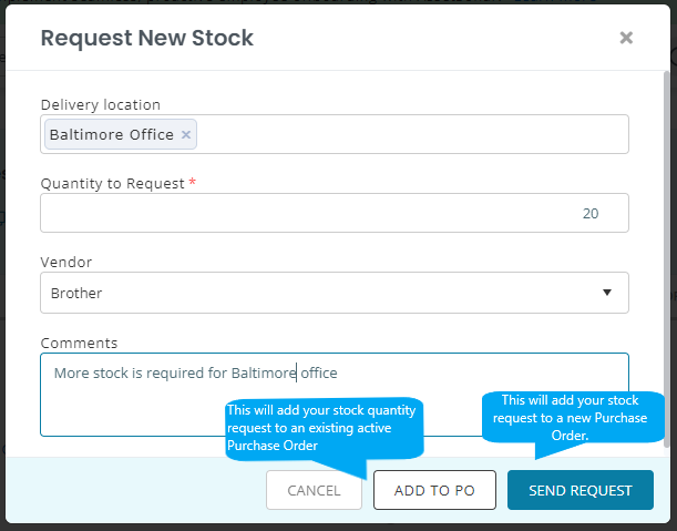 How to make stock requests as a Staff User 4