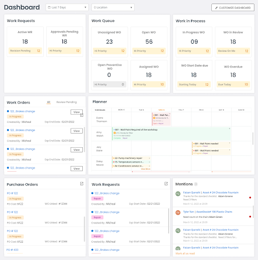 EZO CMMS Software Interface - Work Order Management