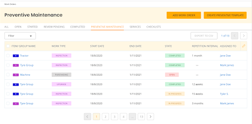 EZO CMMS Software - Preventive Maintenance