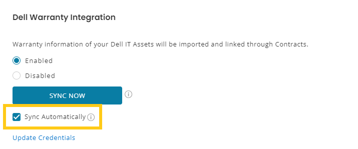 Enabling the Dell warranty integration 4