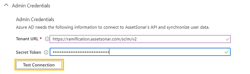 Configure the SCIM connection in Azure AD2