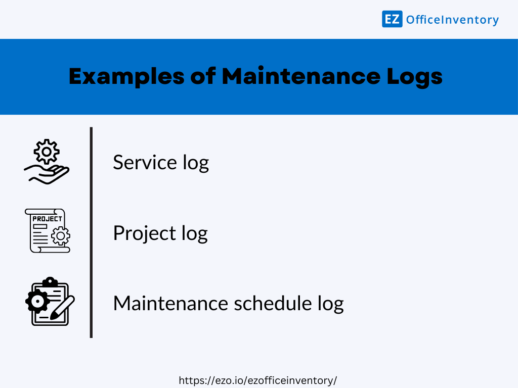Examples of maintenance logs 