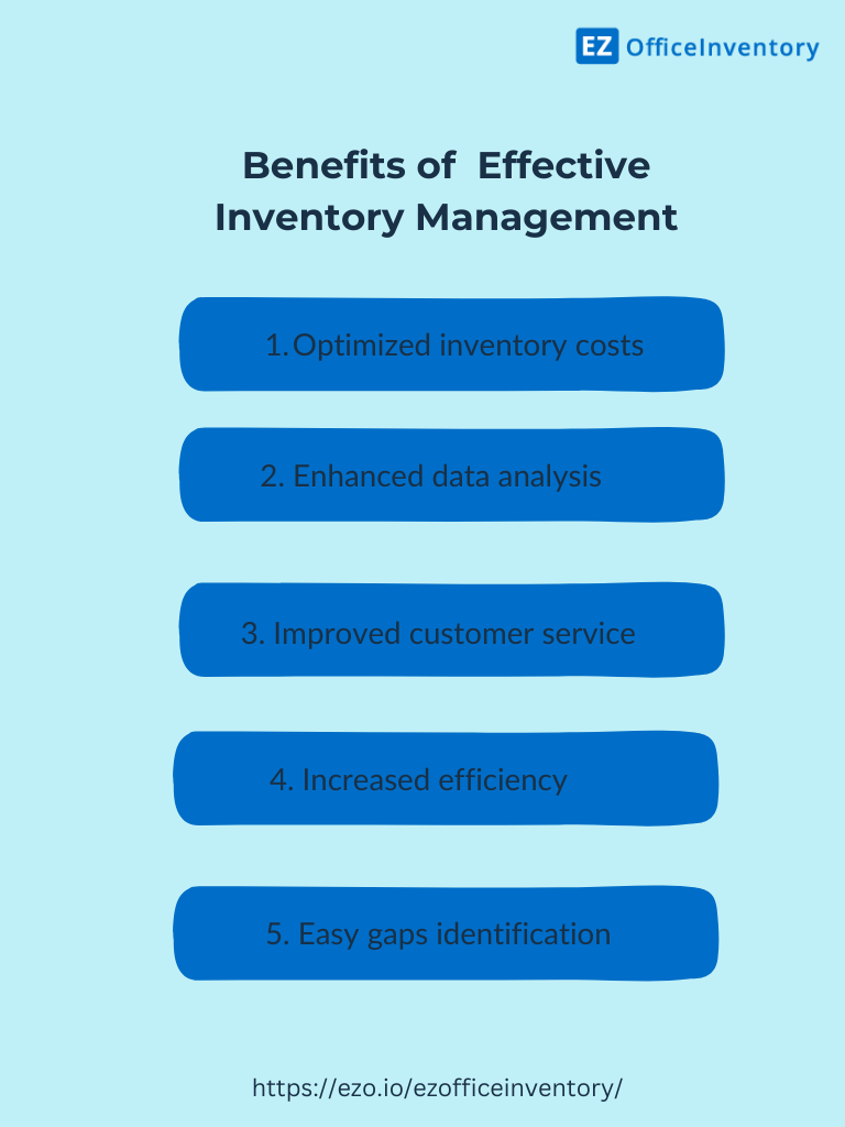 Benefits of effective inventory management 