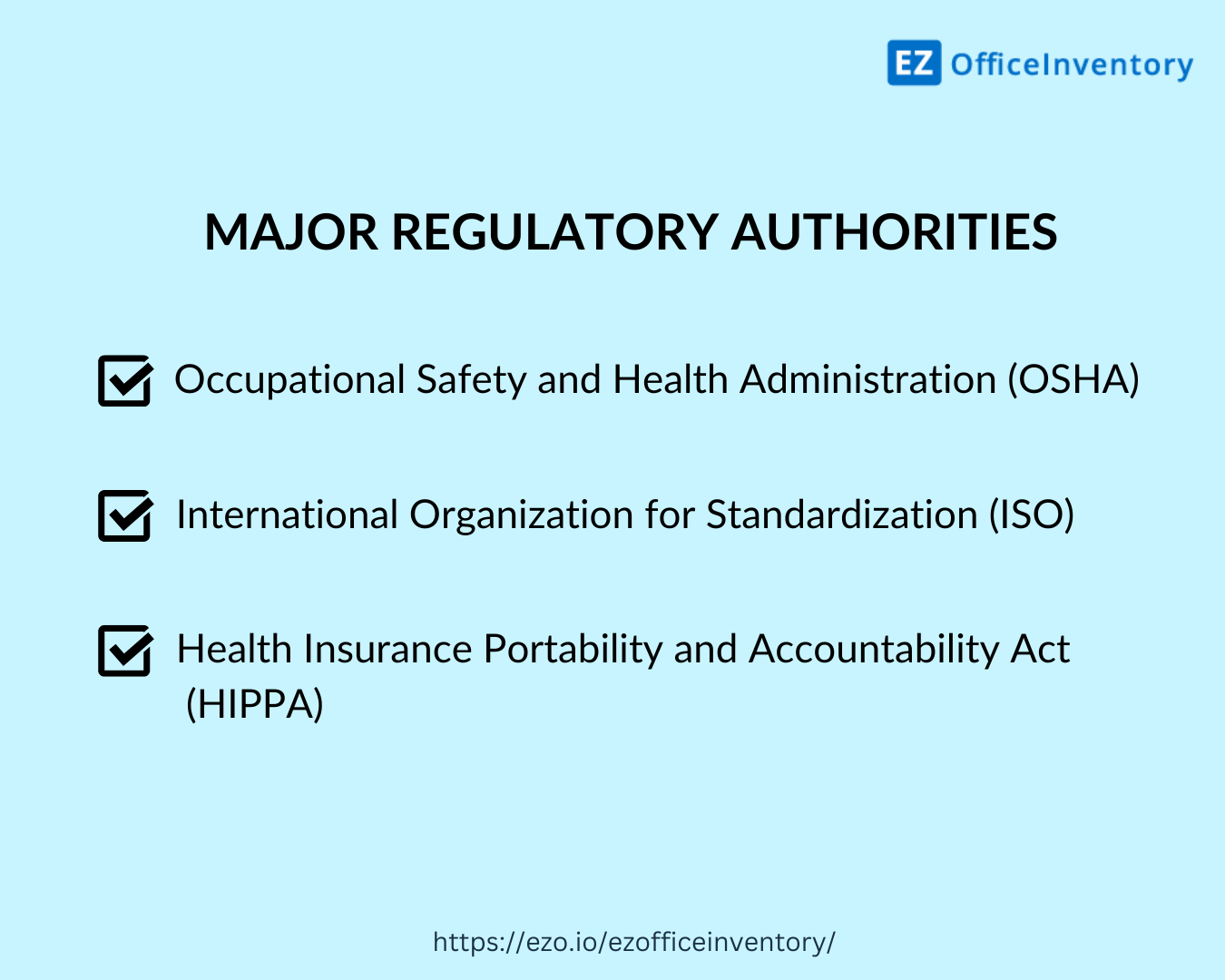 Major regulatory authorities 