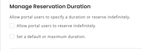 Manage reservation duration 1
