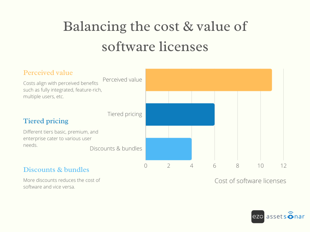 factors of cost of software licenses 