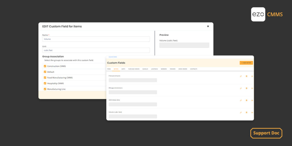 How meters work in EZO CMMS