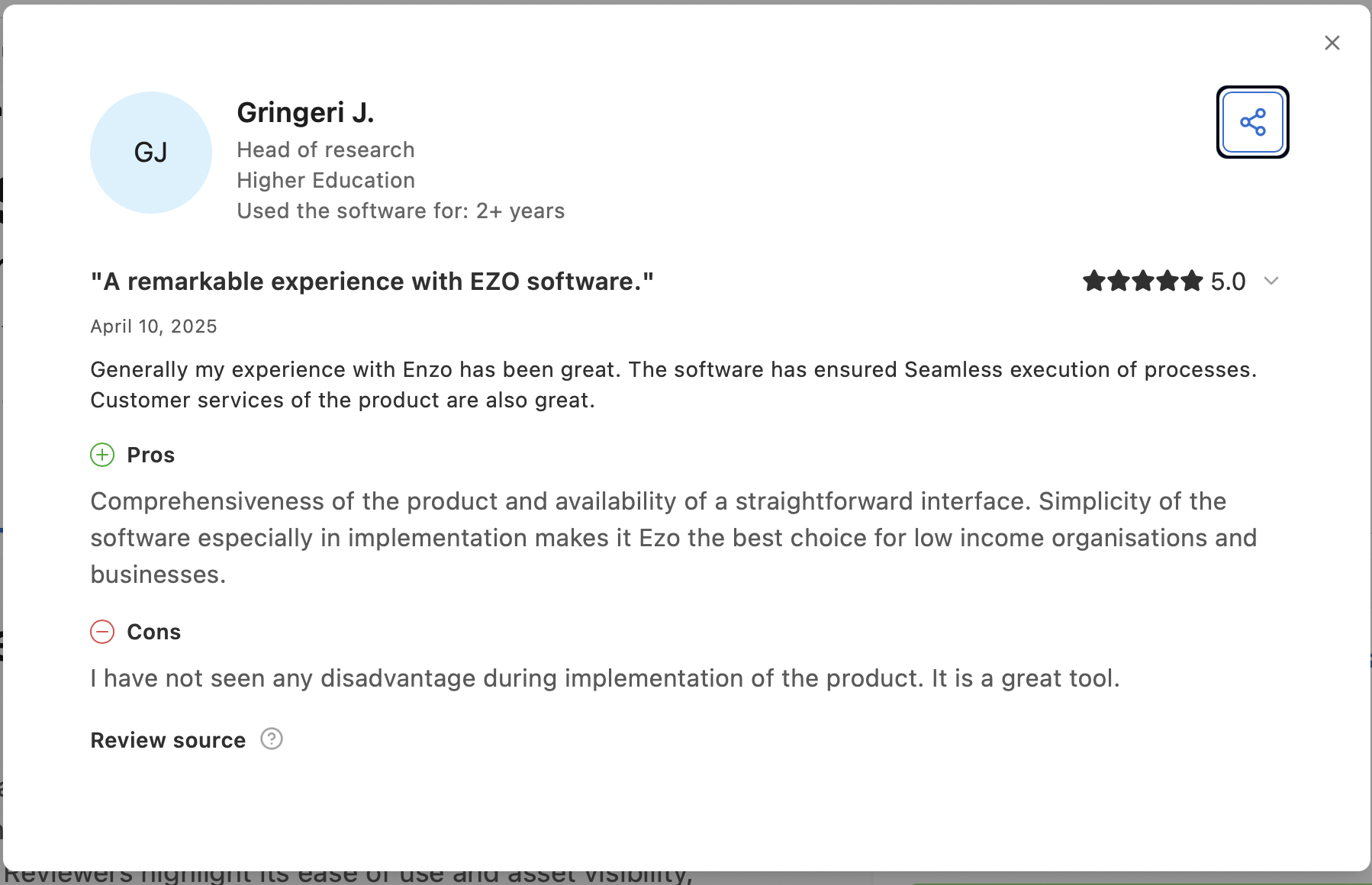 ezo review